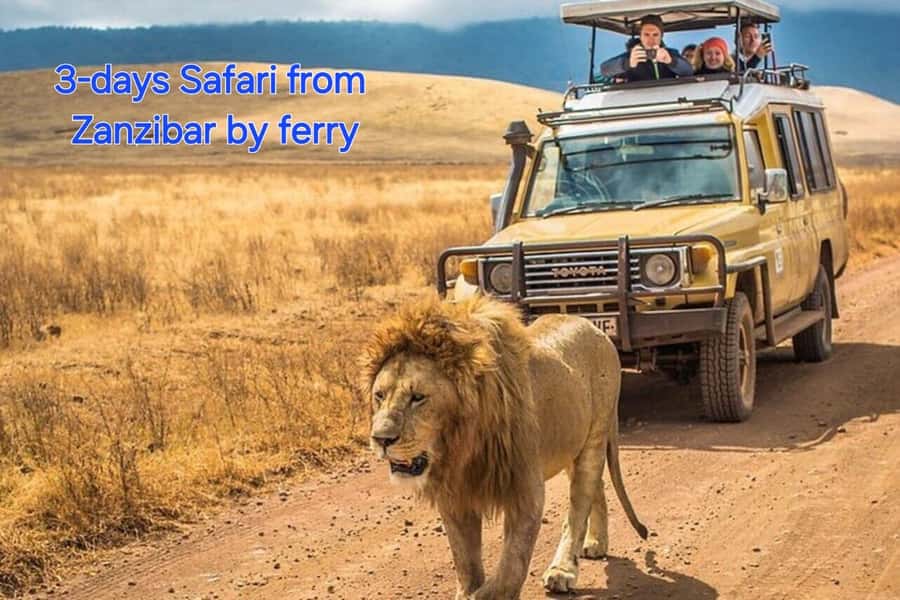 3 DAYS, 2 NIGHTS SAFARI FROM ZANZIBAR TO MIKUMI BY FERRY. - Day one: ferry at 7:00 AM, train at 9:30 AM, safari road transfer