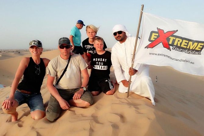 Abu Dhabi: 7-Hours Desert Safari with BBQ, Camel Ride & Sandboarding - A 2:30 pm start from Abu Dhabi