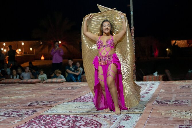 Abu Dhabi: 7-Hours Desert Safari with BBQ, Camel Ride & Sandboarding - Arriving at the Bedouin-style camp