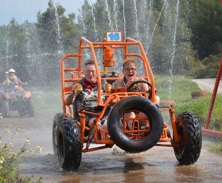 Alanya: River Rafting, Buggy Safari, and Ziplining Adventure - Buggy safari on dusty canyon roads