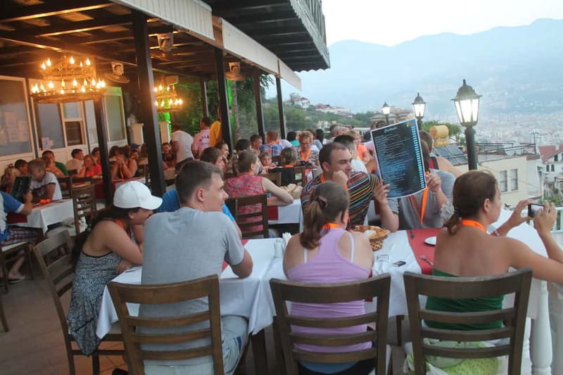 Alanya: Sunset Night Safari with Boat Trip with Dinner - Orange orchards, dusty tracks, and dinner