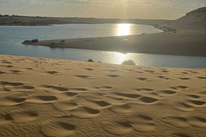 Cairo. Fayum Oasis 4<em>4 Desert Safari, Sand Surf ,Waterfall Tour – Key points to know before you book’ /></p>
<ul>
<li><strong>A 7:00 AM Cairo pickup</strong> gives you a full day in Fayoum, with the drive taking about 100 minutes each way.</li>
<li><strong>Wadi El Rayan’s waterfalls</strong> are the visual surprise of the trip, with flowing water surrounded by dry desert.</li>
<li><strong>Qarun Lake is one of Egypt’s oldest natural lakes</strong> and offers a very different setting from the dunes.</li>
<li><strong>The 4×4 section includes dune bashing and sandboarding</strong>, so expect movement, soft sand, and a little physical effort.</li>
<li><strong>Lunch, bottled water, entrance fees, and hotel transfers are included</strong>, which makes the $135 price easier to judge.</li>
<li><strong>The tour is private</strong>, so your group can take part without sharing the vehicle or schedule with strangers.</li>
</ul>
<h2>Leaving Cairo for the Fayoum Oasis</h2>
<p><img width="669" height="446" decoding="async" src=