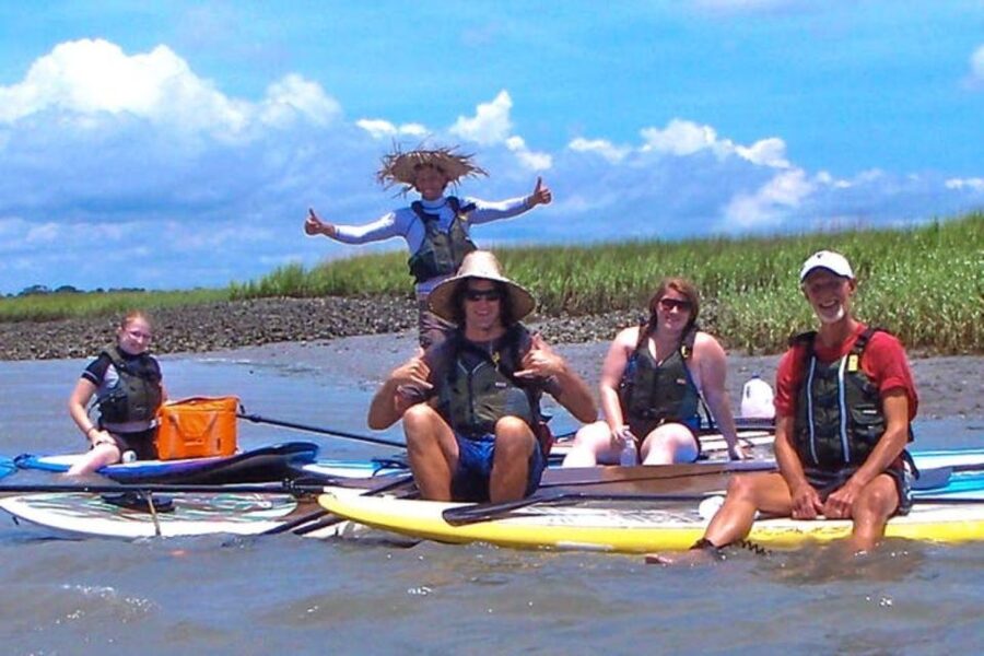 Charleston: Folly Beach Stand Up Paddleboard Dolphin Safari - Learning the basics before chasing dolphins
