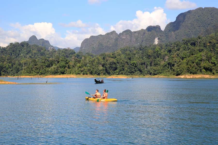 Cheow Larn Lake - Hiking - Cave Explore - Wildlife Safari - Lunch and kayaking at the floating raft house