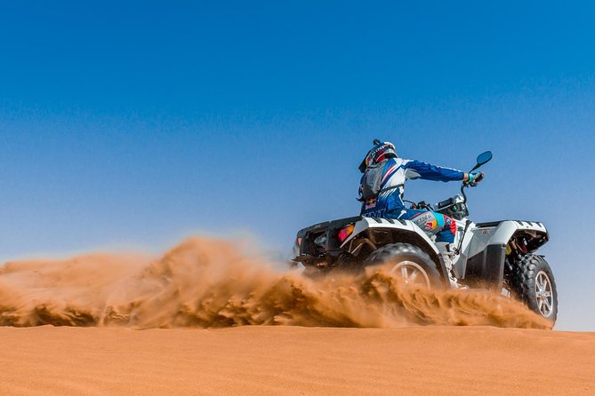 Classic Dubai Desert Safari with BBQ Dinner and Camp activities - Tanoura, fire, and belly dancing after dark