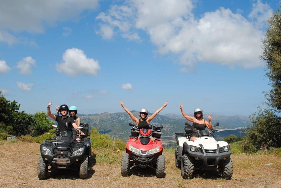 Crete: Off-Road Quad Safari Evening Tour with Hotel Transfer - Riding out from Malia