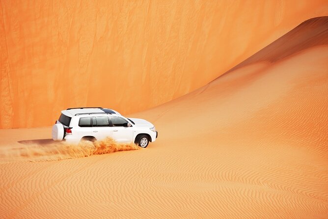 Desert Safari Abu Dhabi w/ Sand Boarding, Camel Ride & BBQ Dinner - Sand boarding and sunset photo time