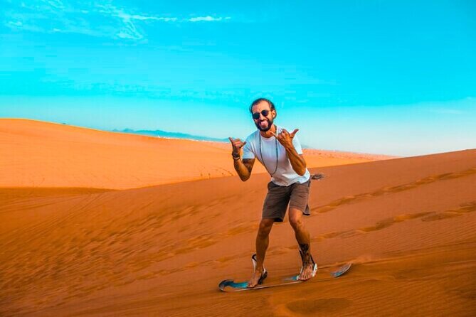 Desert Safari Dubai 30 Mins Quad Bike, Sand Board, Camel Ride BBQ - Pickup from Dubai or Sharjah sets the pace