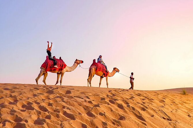 Desert Safari Dubai Sand Bashing, Camel Ride, Shows, Live BBQ - Sunset shows, henna, and Arabic camp hospitality