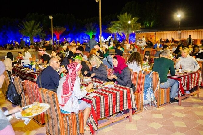 Desert Safari Dubai with BBQ Dinner Buggy Ride and Dune Bashing - BBQ dinner under the evening sky