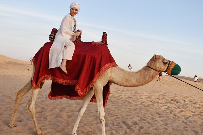 Desert Safari Dubai with Dune Bashing, Activities and Dinner - Camel Riding and Sandboarding Without Extra Charges