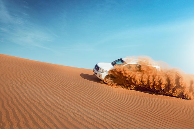 Desert Safari Dubai with Dune Bashing, Sandboarding, Camel Ride, 5 Shows, Dinner - What 25 to 30 minutes of dune bashing feels like