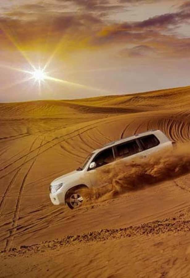 Desert Safari, Quad Bike, Camel Ride, Falcon & Sandboarding - Dune bashing across the high sand