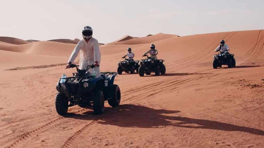 Desert Safari, Quad Bike, Camel Ride, Falcon & Sandboarding - Sandboarding from the highest dunes