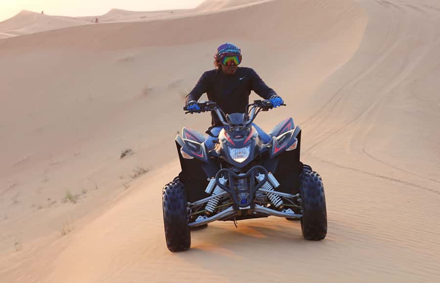 Desert Safari, Quad Bike, Camel Ride, Falcon & Sandboarding - Pickup from Doha and the ride toward Mesaieed