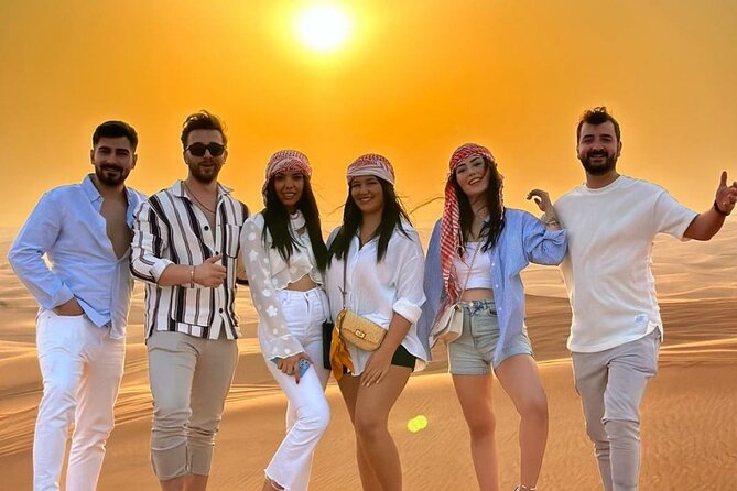 Desert Safari with 4x4 Dune Bashing Camel Ride Sand Boarding - Arabic dress, henna, and photo time