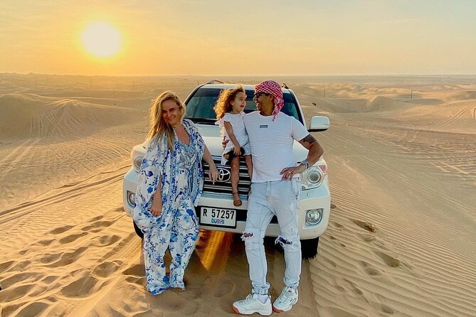Desert Safari with Quad Bike, 4x4 Dune Bashing and Camel Ride - Barbecue dinner and unlimited soft drinks