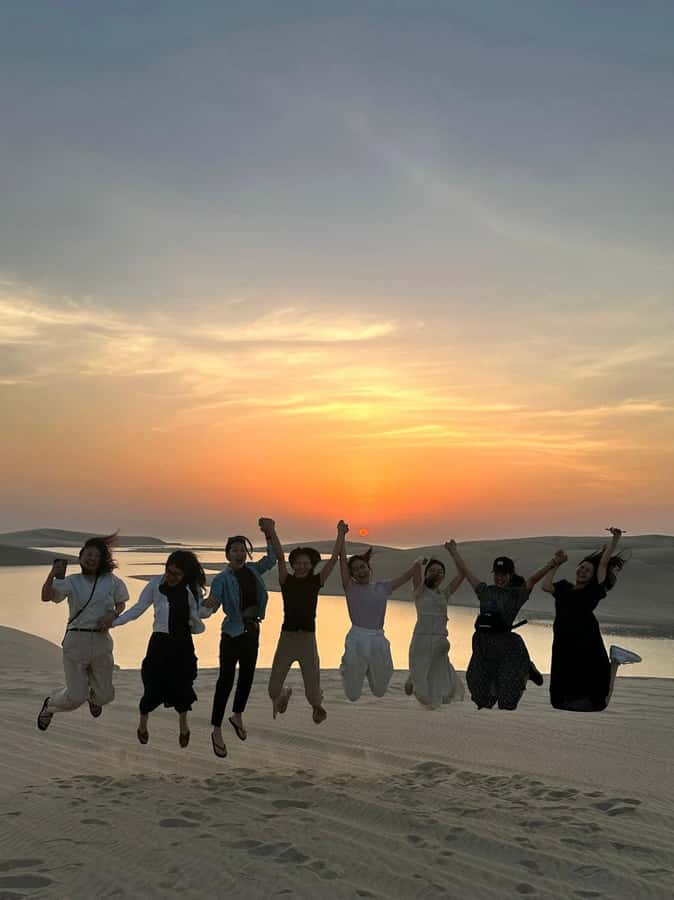 Doha; Desert safari, camel ride, sandboarding, Inland Sea - Sandboarding: easy to try, harder to master