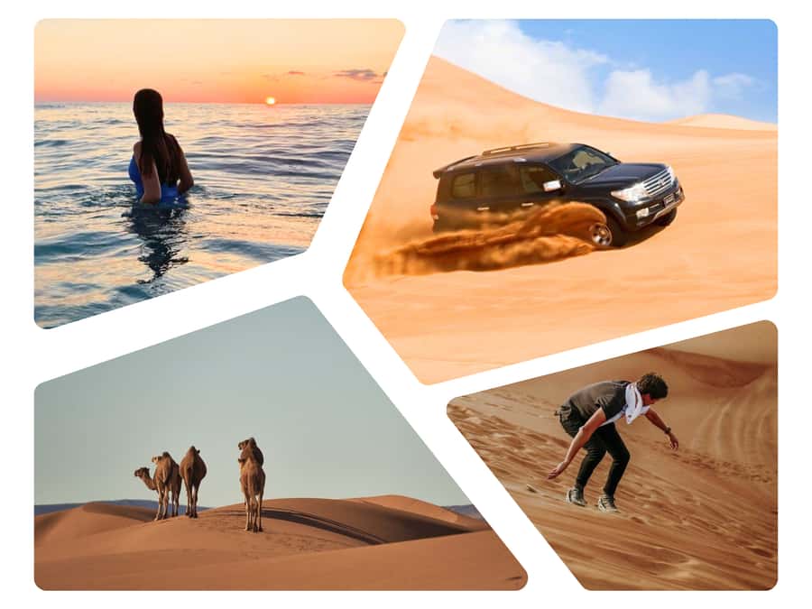 Doha Desert Safari: Sandboarding, Camel Ride & Swimming Fun - A brief camel ride at 24 Beach Road
