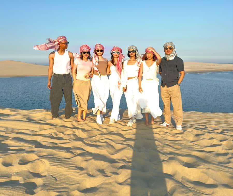 Doha: Guided Desert Safari Tour with Pickup & Drop Service - Mesaieed and the first dune-bashing run