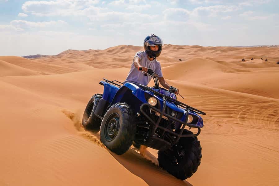 Doha: Half-Day Desert Safari, Quad Bike, Camels & Inland Sea - Forty minutes of dune bashing