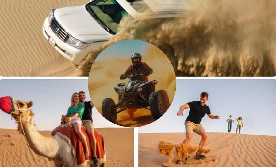 Doha: Night Inland Sea Desert Safari with Full Activities - Sandboarding gives you a hands-on desert activity