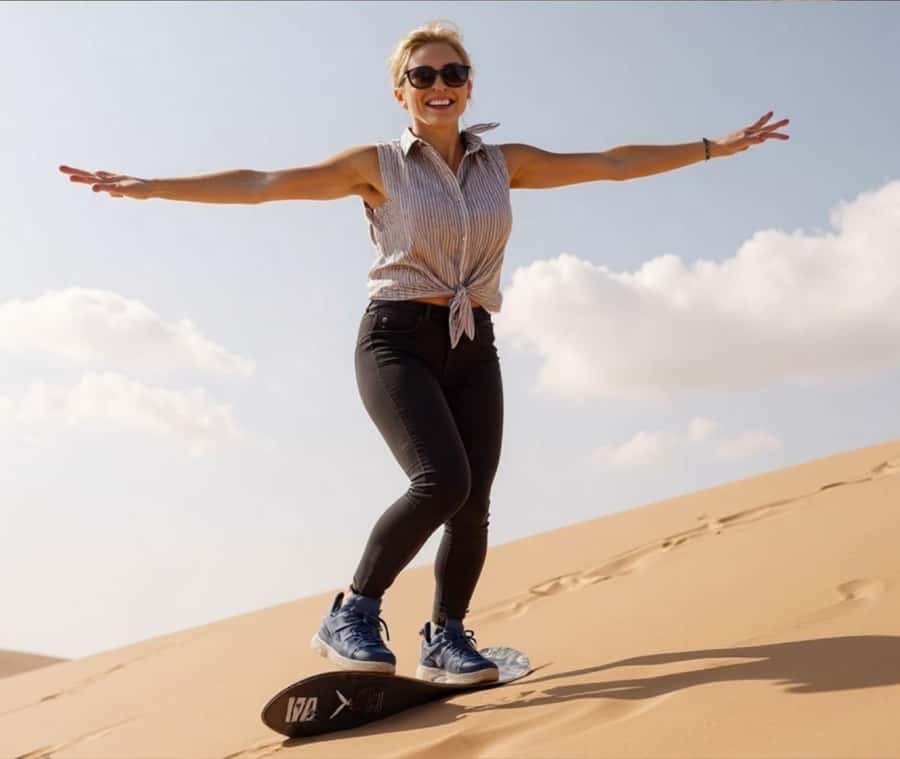 Doha: Night Inland Sea Desert Safari with Full Activities - A short camel ride under the night sky