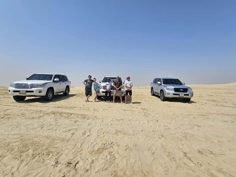 Doha:Private Desert Safari, Falcon, Sandboarding,inland sea - Dune bashing toward the Inland Sea