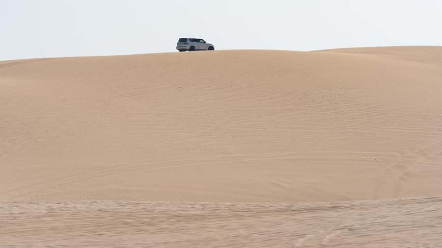 Doha Qatar: Airport Layover or Transfer Desert Safari. - The Inland Sea Beach stop