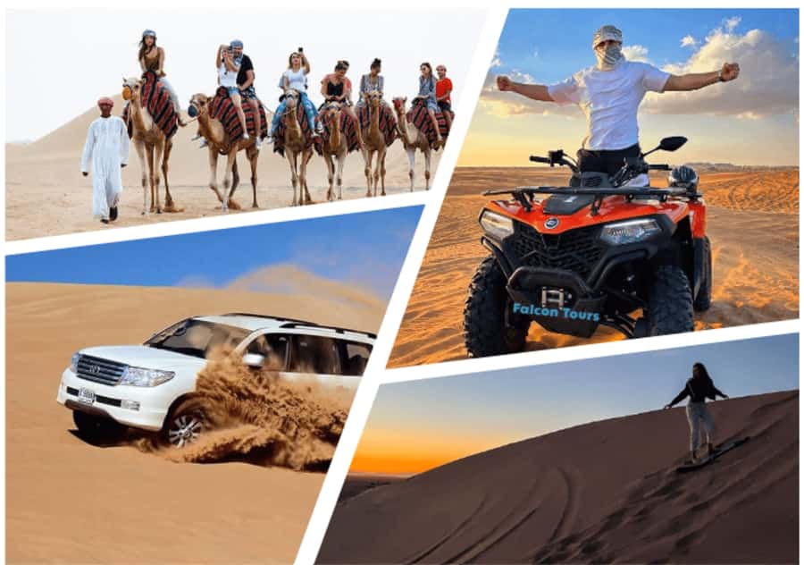 Doha Safari: ATV Ride, Dune Bashing, & Sandboarding Fun - Quad biking at the desert camp