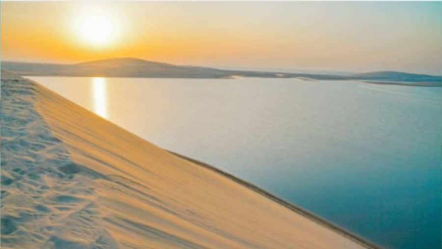 Doha :Sunrise/ Sunset Desert Safari CamelRide & Sandboarding - Pickup from Doha and the ride toward the dunes