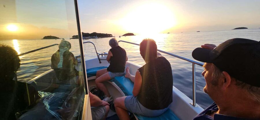 Dolphin Safari Boat Trip from Marina Funtana - Drinks and the relaxed social mood