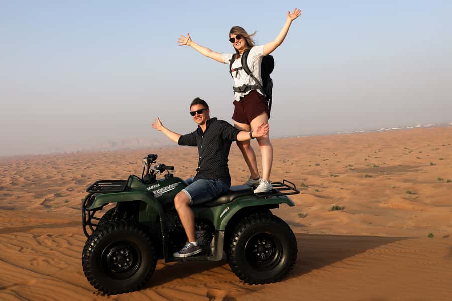 Dubai: Adventure Quad Bike Safari, Camel Ride & Refreshment - A short camel ride with a slower view
