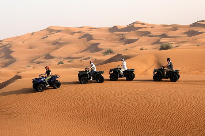 Dubai: Adventure Quad Bike Safari, Camel Ride & Refreshments - Lahbab and the quad-bike session