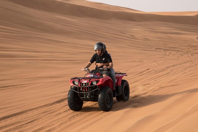 Dubai: Adventure Quad Bike Safari, Camel Ride & Refreshments - Sandboarding on the red dunes