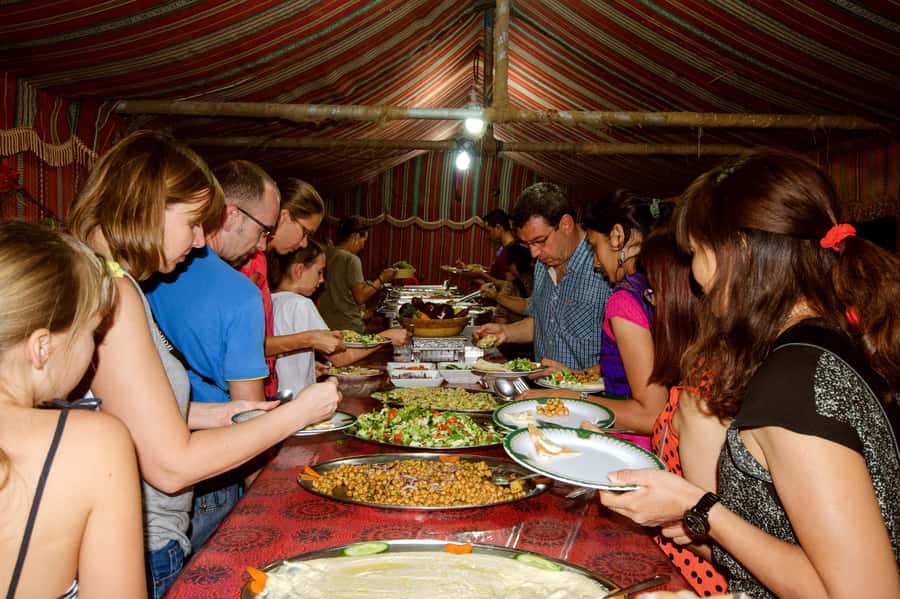 Dubai Cityscape and Desert Safari Full-Day Tour - Inside the camp: coffee, henna, shisha, and a buffet
