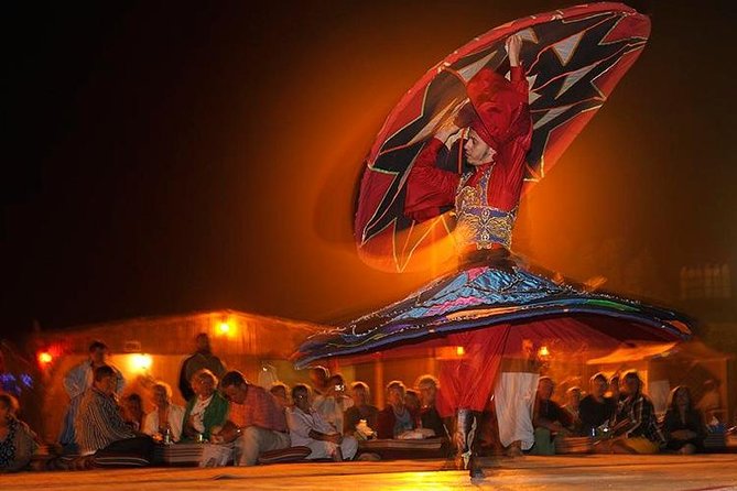 Dubai Desert Red Dune Half-Day Safari Adventure and BBQ Dinner - Belly Dance, Tanoura, and Fire Performance