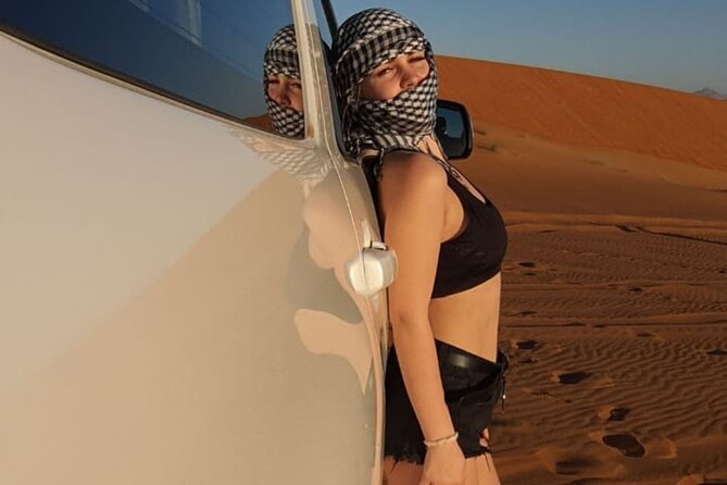 Dubai Desert Safari & Buffet Dinner and Camel ride with PRIVATE CAR - Sandboarding and sunset photography