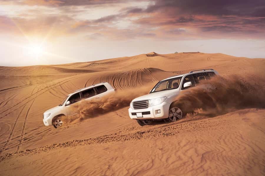 Dubai: Desert Safari, Camel Ride, and BBQ Dinner - Leaving Dubai for the open desert
