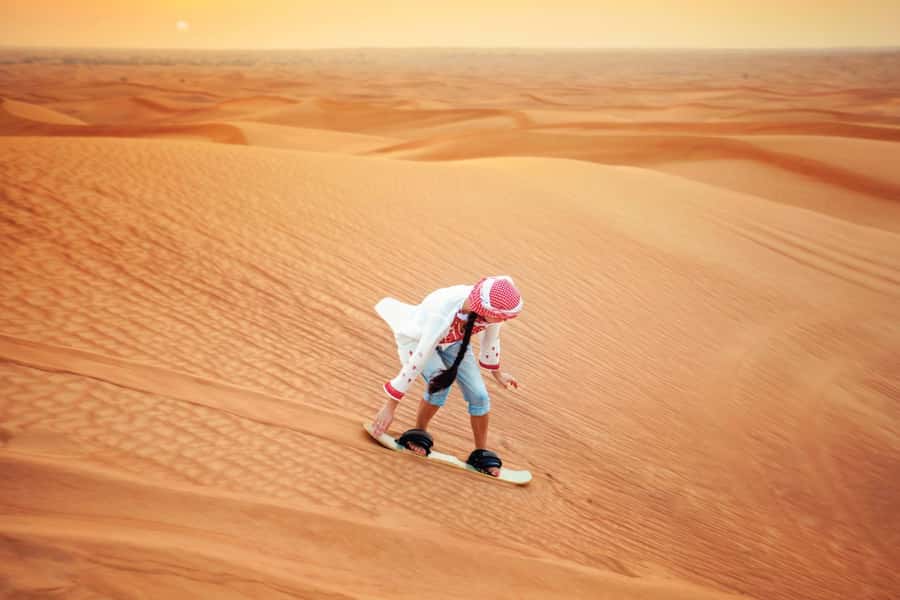 Dubai: Desert Safari, Camel Ride, and BBQ Dinner - Sunset among the dunes
