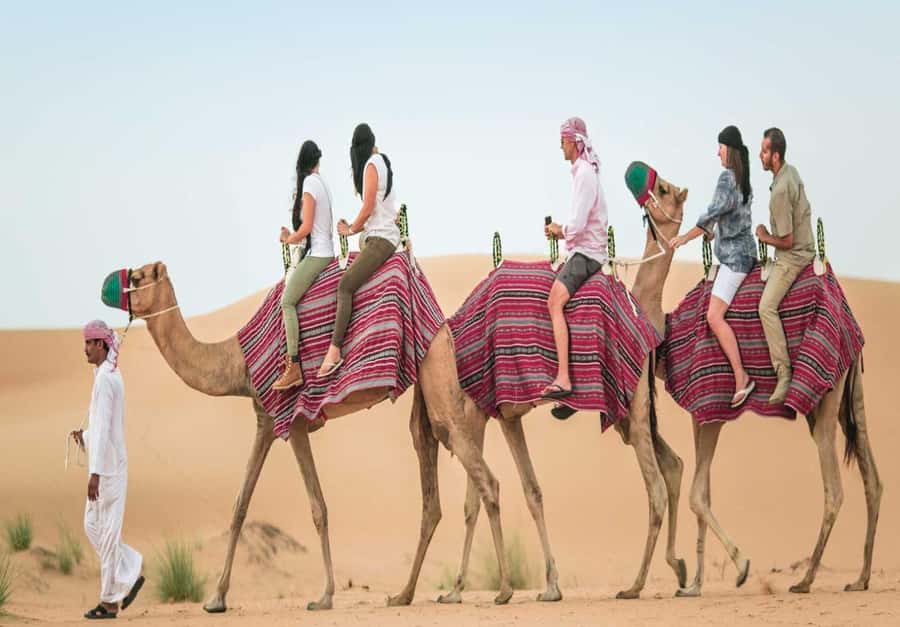 Dubai: Desert Safari, Camel Ride, Sandboard & Buffet Dinner - Buffet Dinner Under the Desert Sky