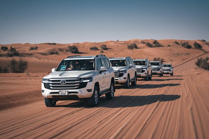 Dubai Desert Safari: Camel Ride, Sandboarding, BBQ & House Drinks - Leaving Dubai for the Dubai Desert Conservation Reserve