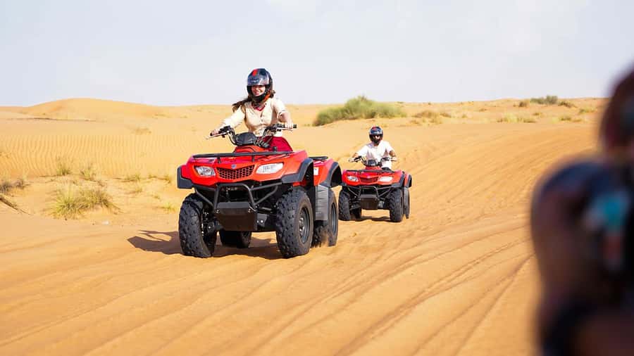 Dubai: Desert Safari, Camel Ride, Sandboarding, Quad Bike - The 45-minute dune-bashing run