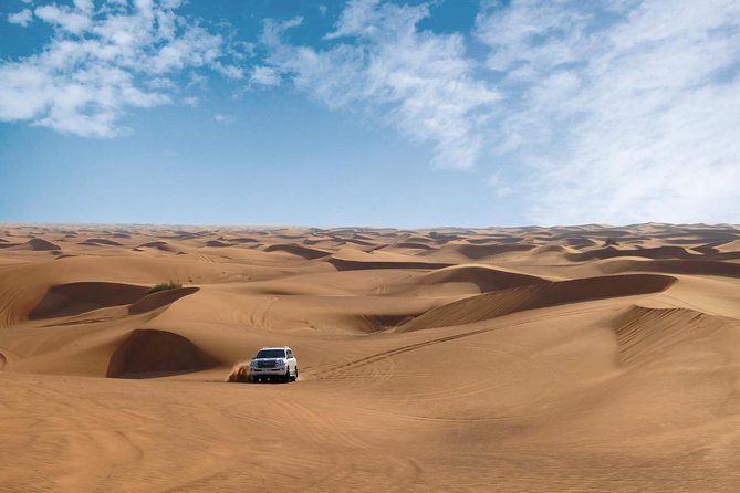 Dubai Desert Safari with Dune Bashing, Camel Rides & BBQ - Sunset at the top of a dune