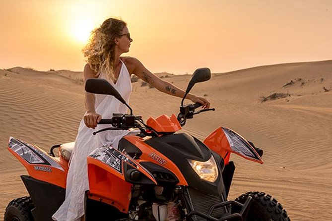 Dubai Evening 4x4 Desert Safari ATV Bike ,Camel Ride , BBQ Dinner - Dune bashing: the afternoon’s biggest thrill
