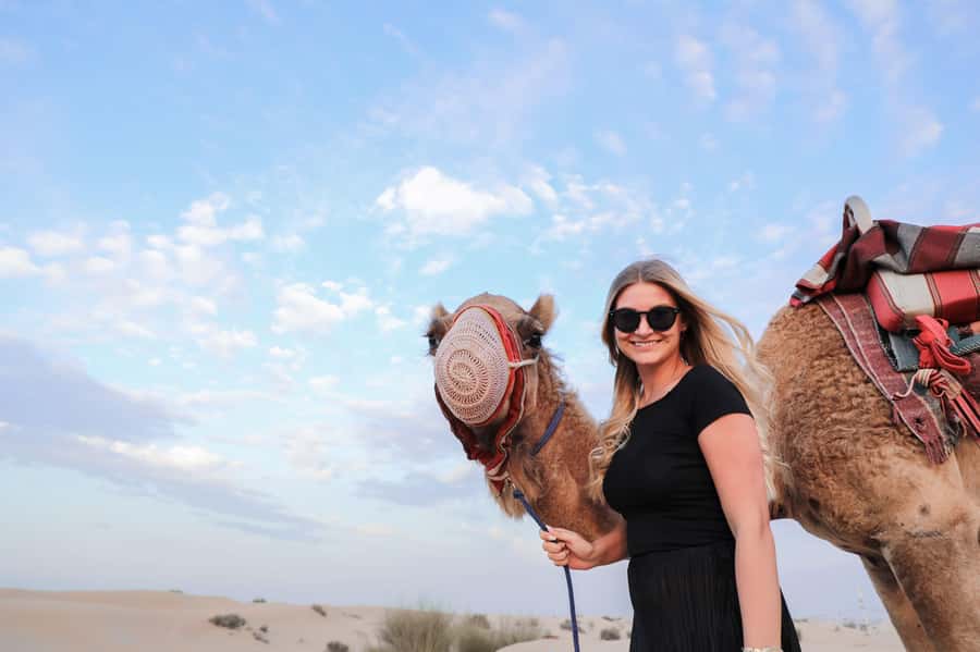 Dubai: Helicopter Ride, Desert Safari, Camels & Refreshments - The 12-minute helicopter flight from Palm Jumeirah