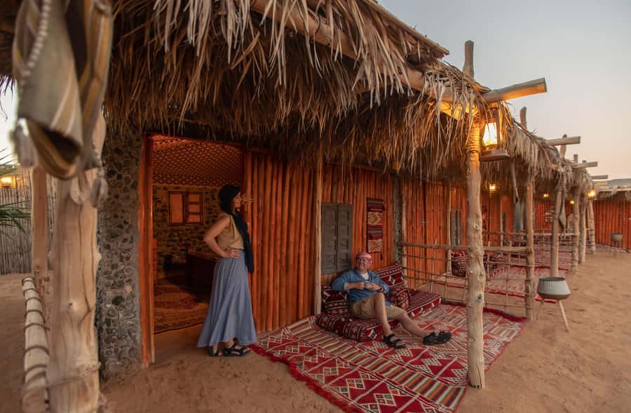 Dubai: Heritage Desert Safari wtih Overnight and Breakfast - Falconry at Sunset, With Tea in the Dunes