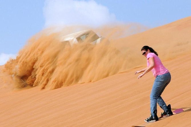 Dubai Morning Desert Safari: Camel Ride & Sandboarding! - Dune Bashing for 35 to 45 Minutes