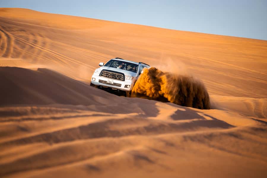 Dubai: Premium Red Dune Safari with Sandboarding & BBQ - Forty minutes on Lahbab’s red dunes
