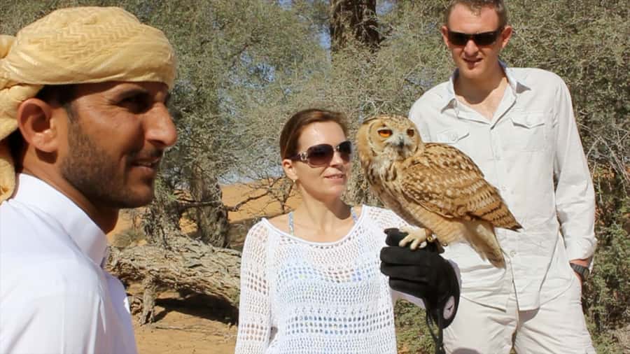 Dubai: Private Falconry Safari - The peregrine falcon and the drone flight